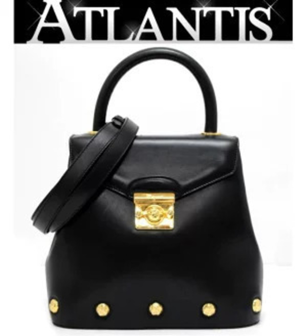 Salvatore Ferragamo 2way Shoulder Bag Leather Black